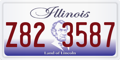 IL license plate Z823587