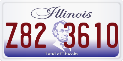 IL license plate Z823610