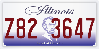 IL license plate Z823647