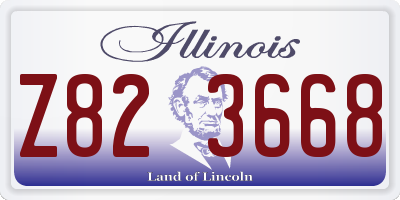 IL license plate Z823668