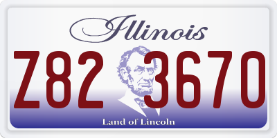 IL license plate Z823670