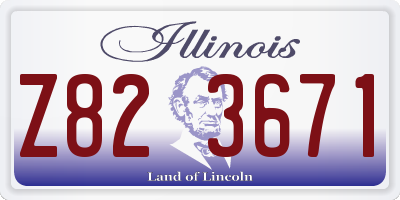 IL license plate Z823671