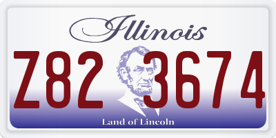 IL license plate Z823674