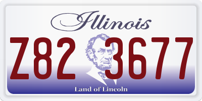 IL license plate Z823677