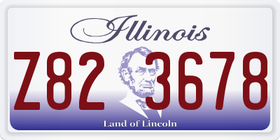 IL license plate Z823678