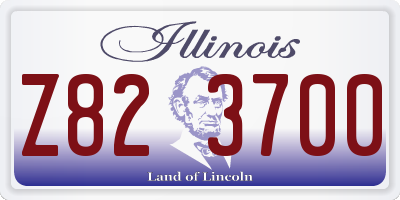 IL license plate Z823700