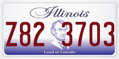 IL license plate Z823703