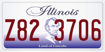 IL license plate Z823706