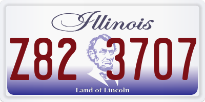 IL license plate Z823707