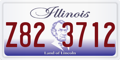 IL license plate Z823712