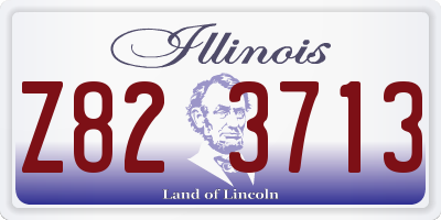 IL license plate Z823713