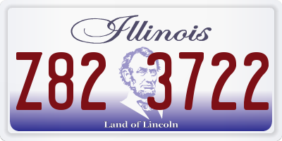 IL license plate Z823722