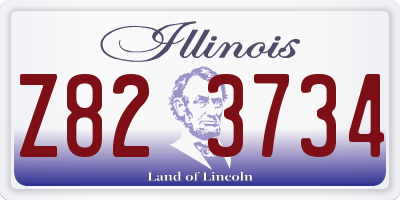 IL license plate Z823734