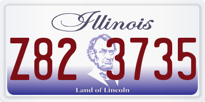 IL license plate Z823735
