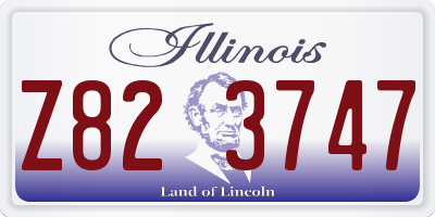 IL license plate Z823747