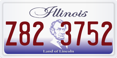 IL license plate Z823752