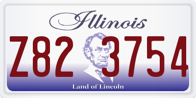 IL license plate Z823754