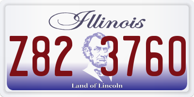 IL license plate Z823760