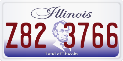 IL license plate Z823766