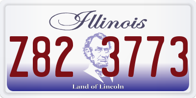IL license plate Z823773