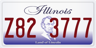 IL license plate Z823777
