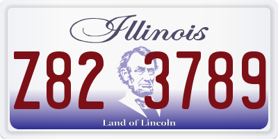 IL license plate Z823789