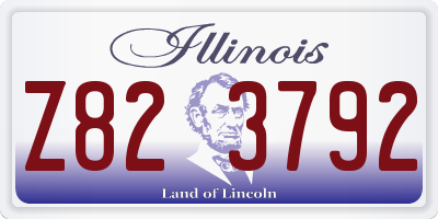 IL license plate Z823792