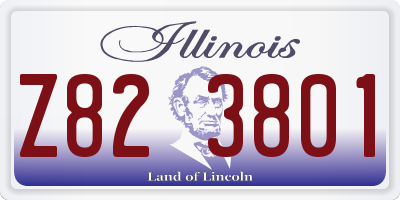 IL license plate Z823801