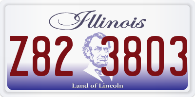 IL license plate Z823803