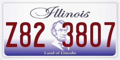 IL license plate Z823807
