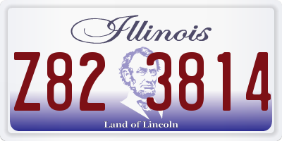 IL license plate Z823814