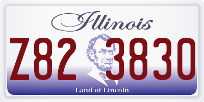 IL license plate Z823830