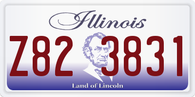 IL license plate Z823831