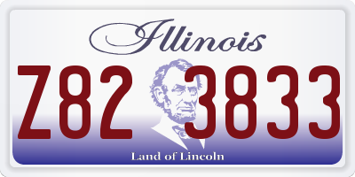 IL license plate Z823833