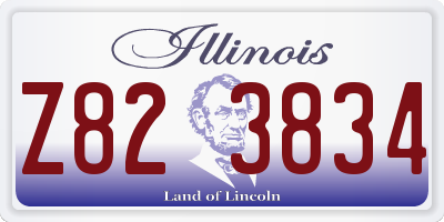 IL license plate Z823834