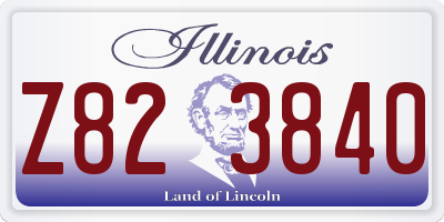 IL license plate Z823840