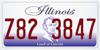 IL license plate Z823847