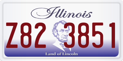 IL license plate Z823851
