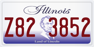 IL license plate Z823852