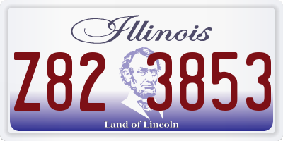 IL license plate Z823853