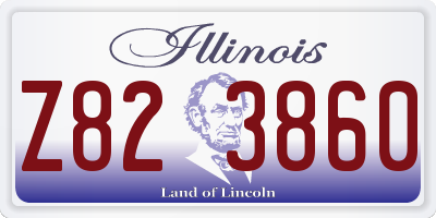 IL license plate Z823860