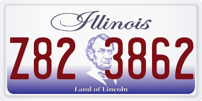 IL license plate Z823862