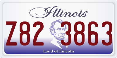 IL license plate Z823863