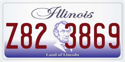 IL license plate Z823869