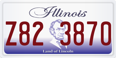 IL license plate Z823870