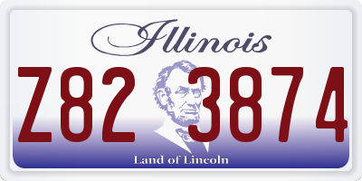 IL license plate Z823874