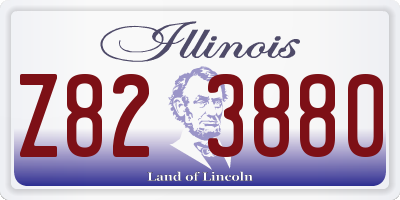 IL license plate Z823880