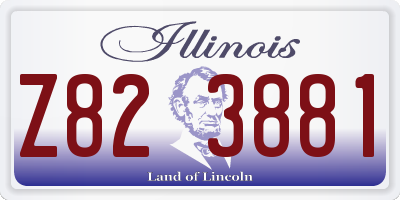 IL license plate Z823881