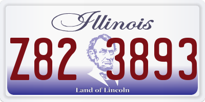 IL license plate Z823893