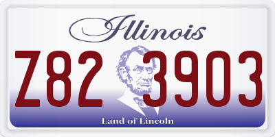 IL license plate Z823903